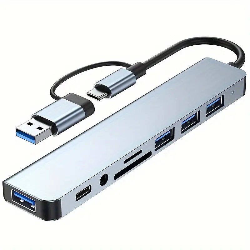8-in-1 USB extender met 4 USB-poorten